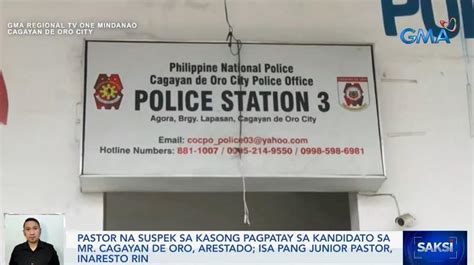2 pastors, suspects in killing of Mr. Cagayan de Oro bet, arrested.